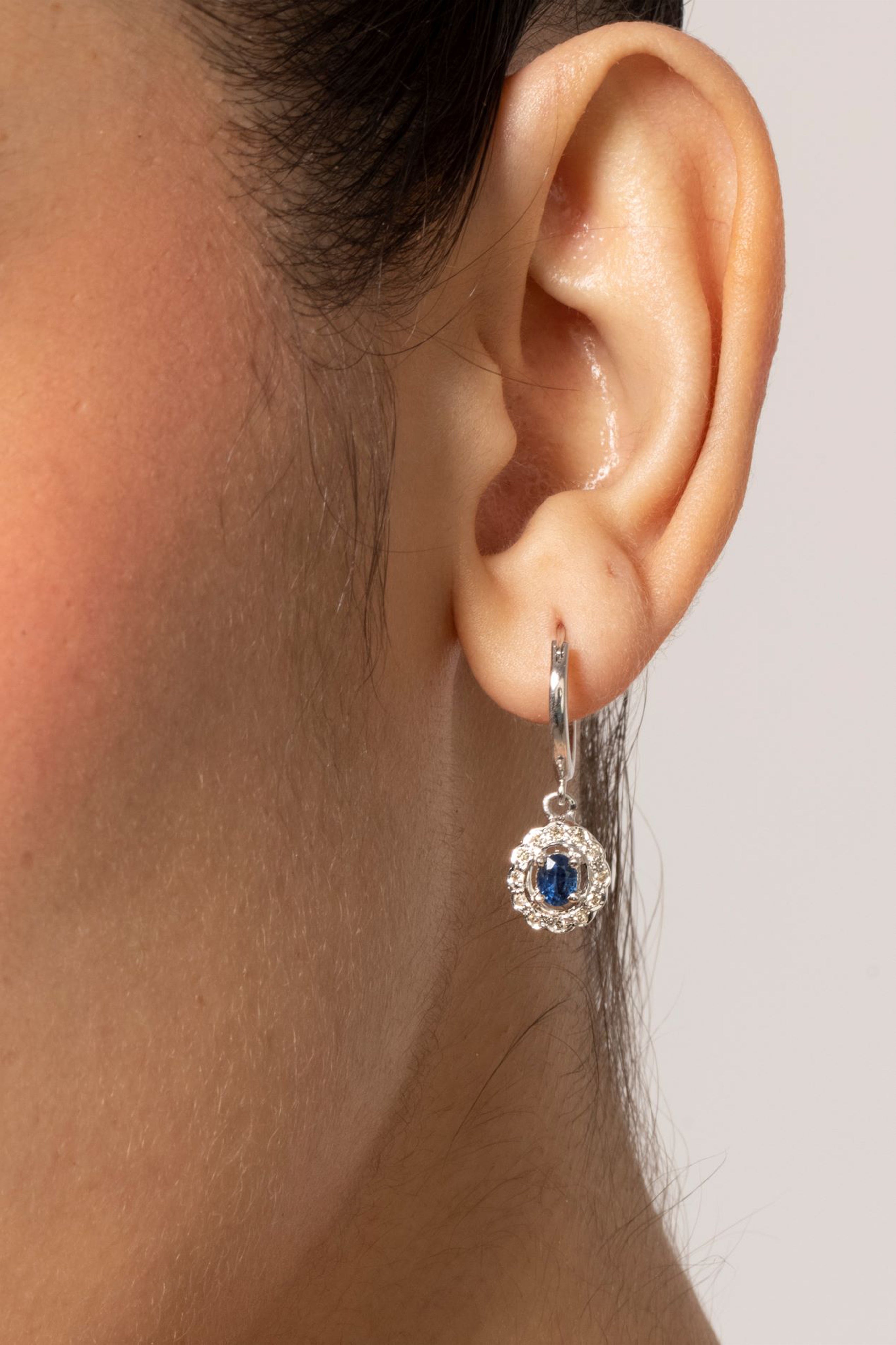 Sapphire Drop Earrings for Women 4