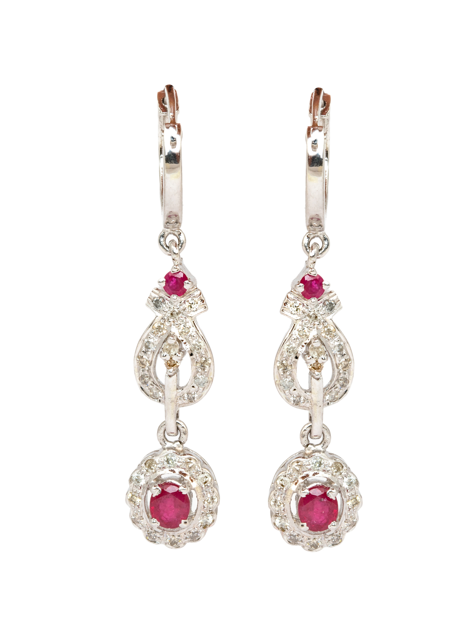 Diamond Ruby Earrings for Women 2