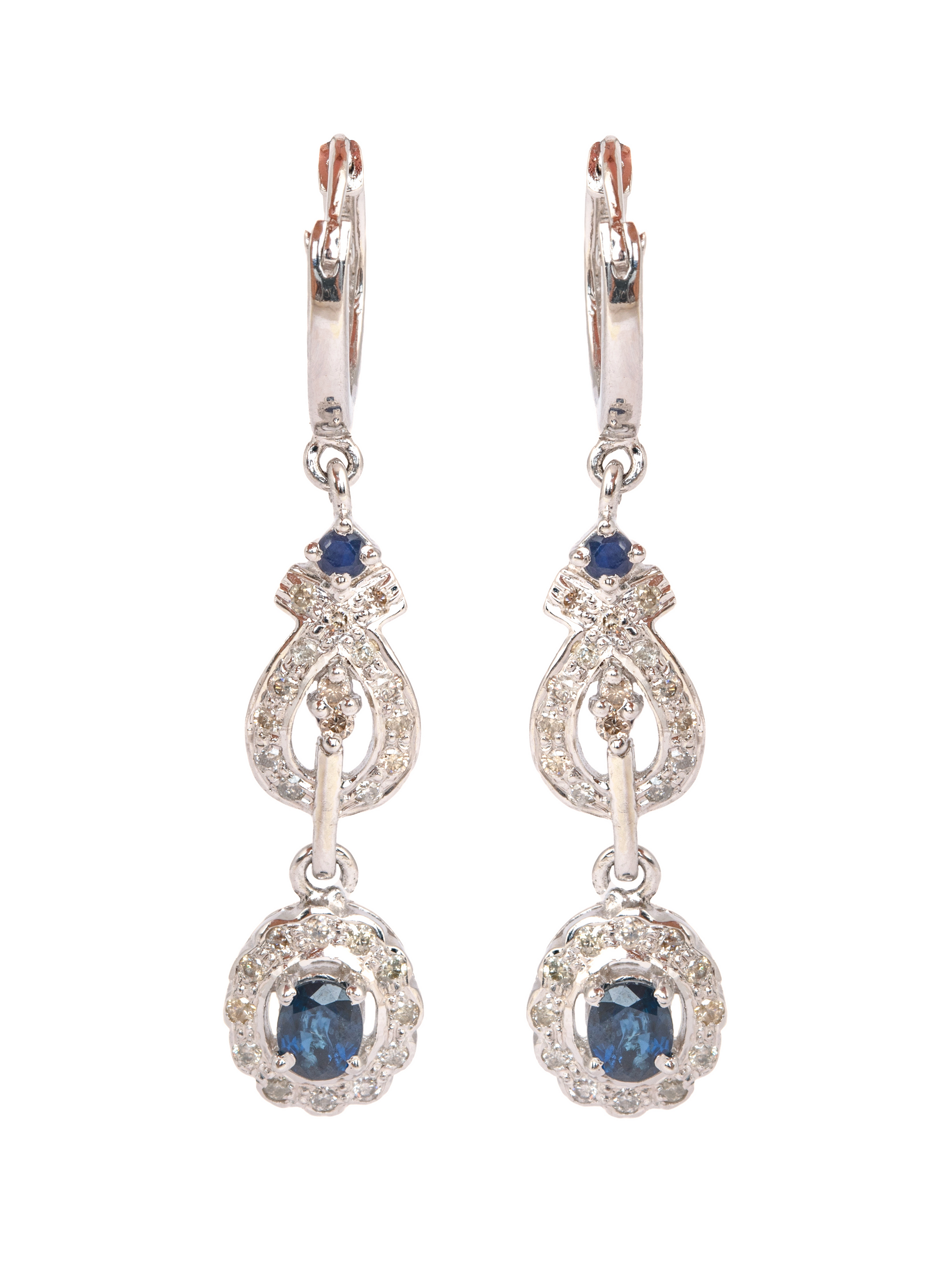 Diamond Sapphire Earrings for Women 2