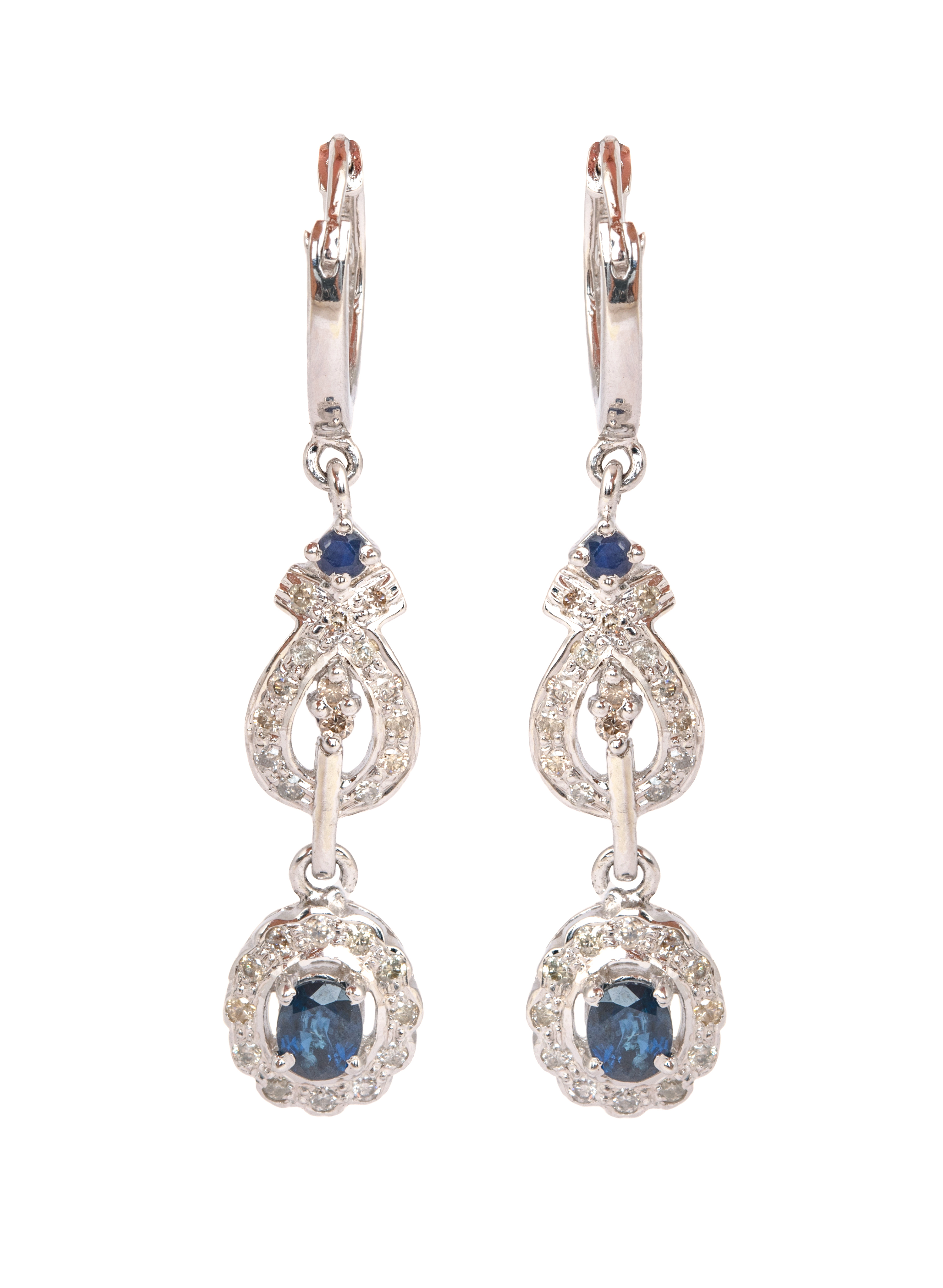 Diamond Sapphire Earrings for Women 2