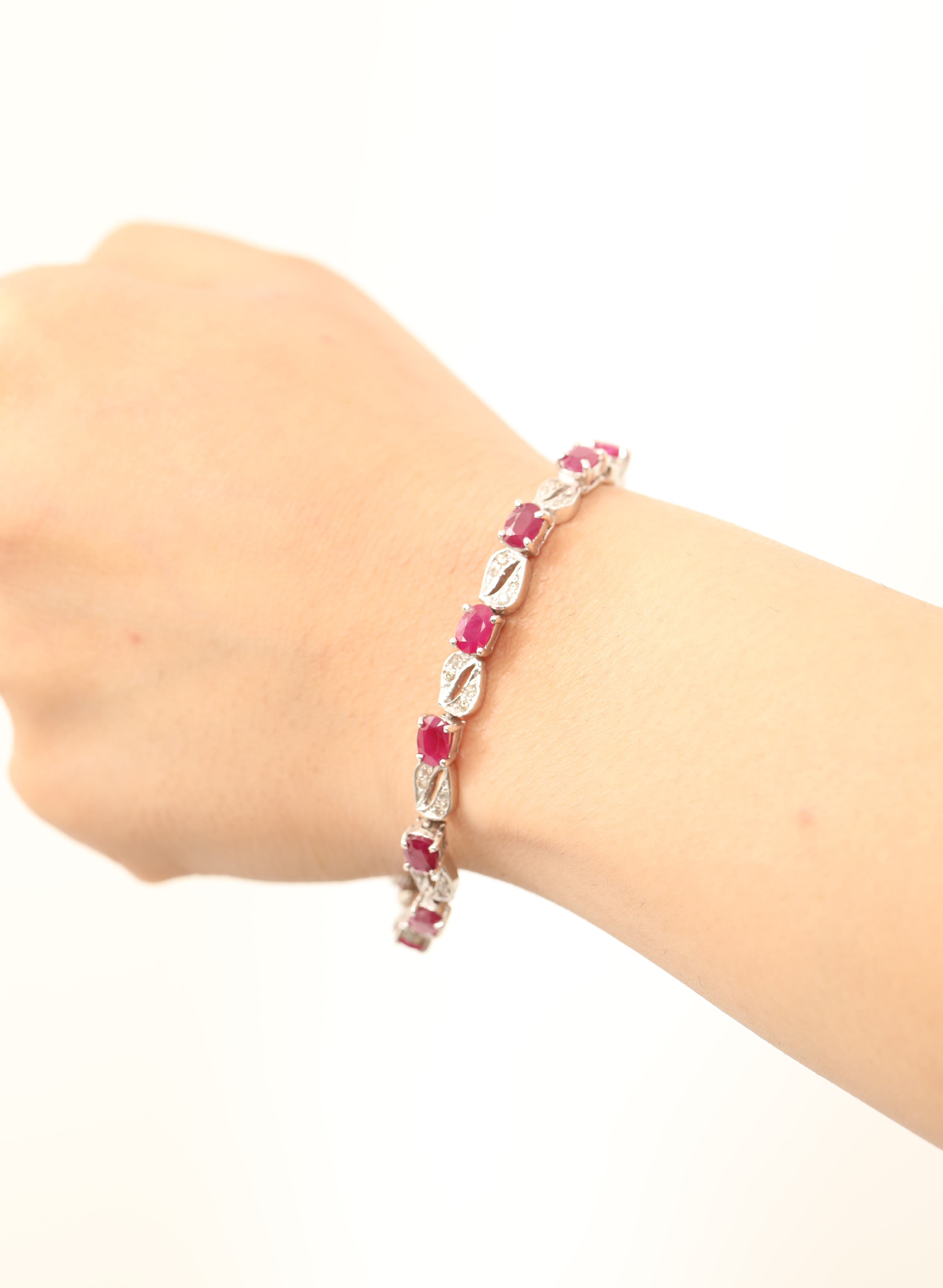 Ruby Silver Bracelet 1