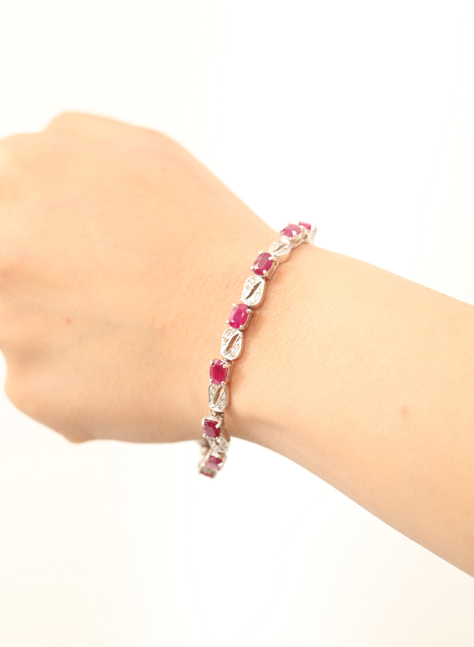 Ruby Silver Bracelet 1