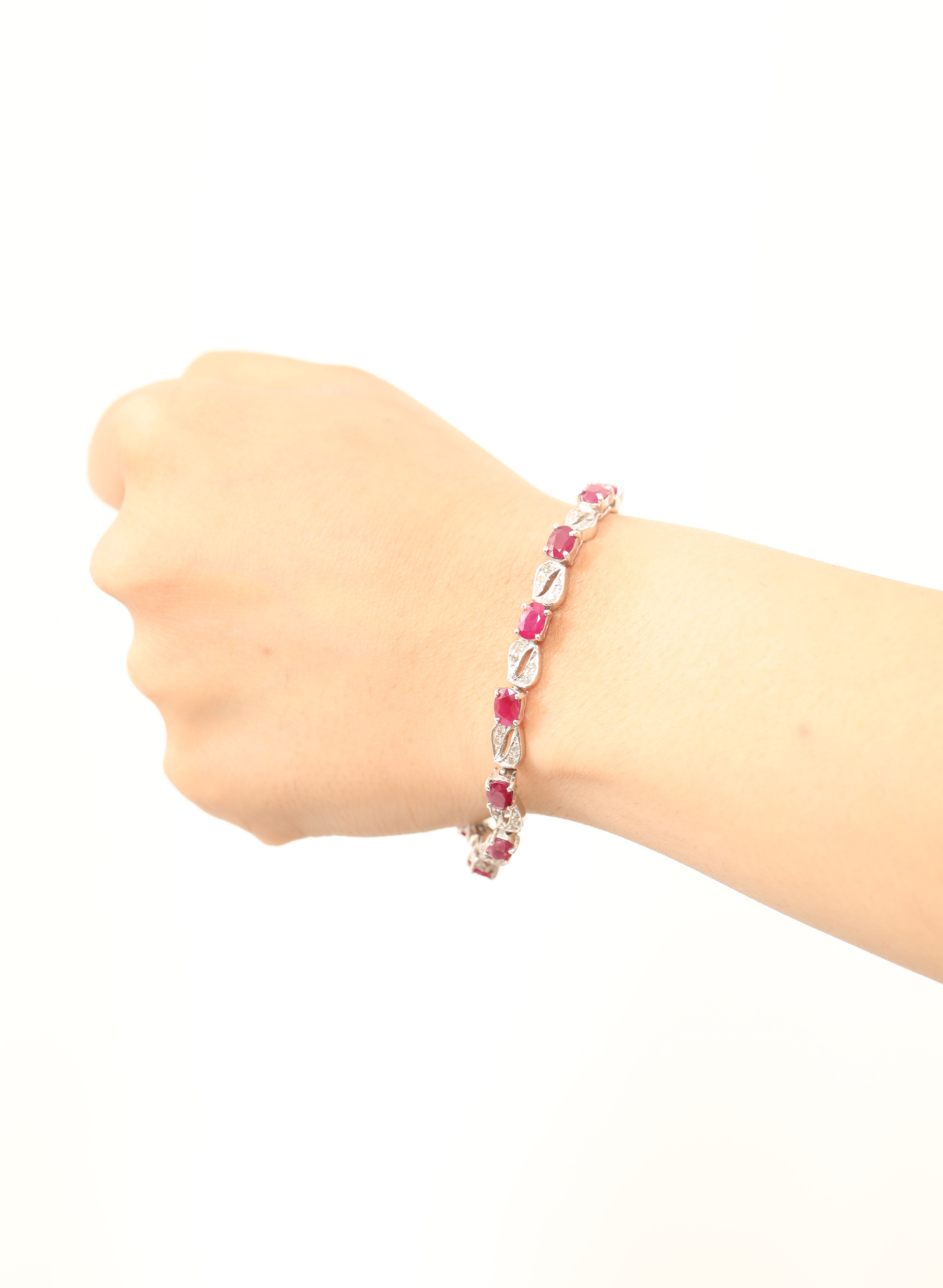 Ruby Silver Bracelet 3
