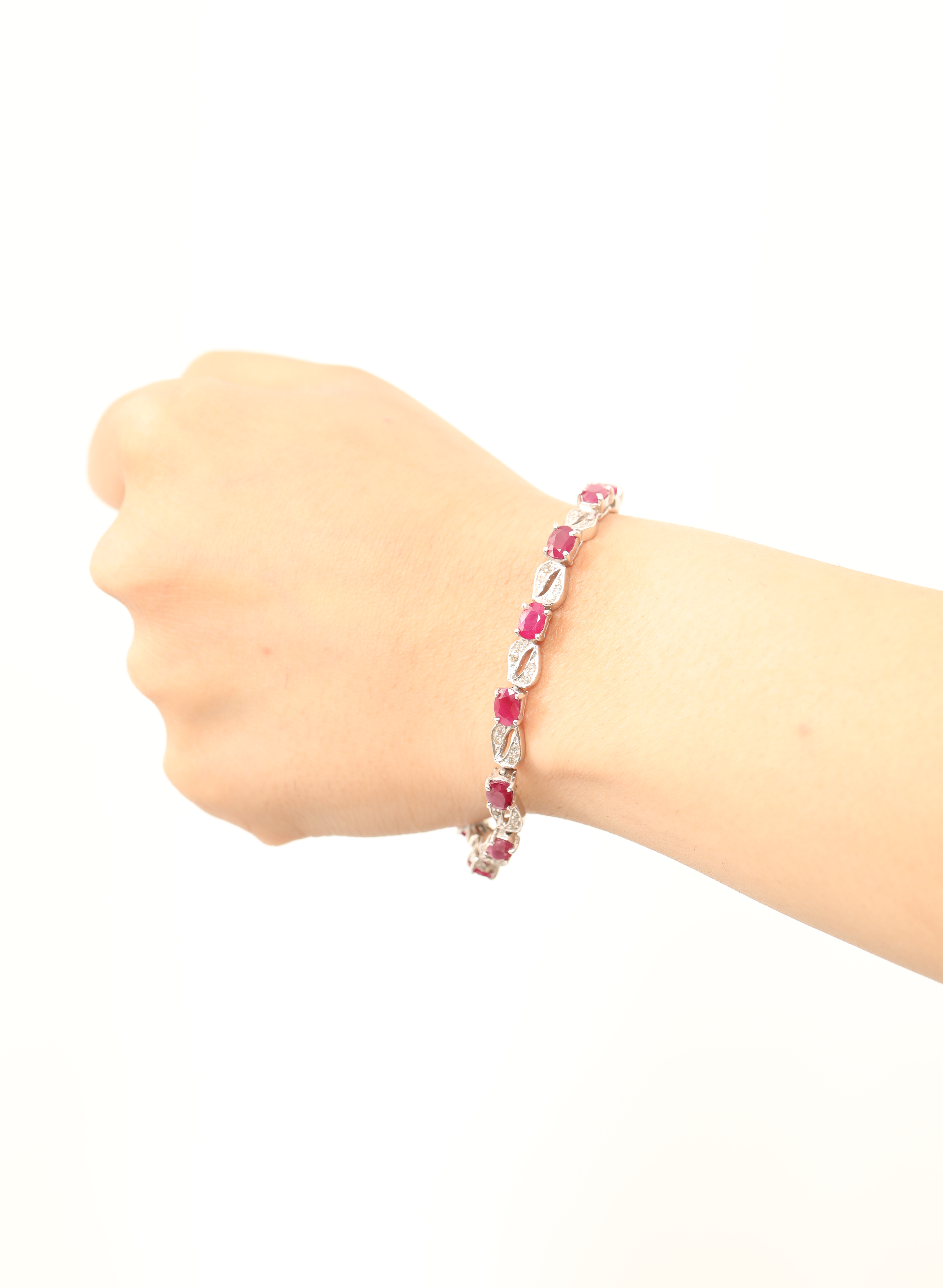 Ruby Silver Bracelet 3