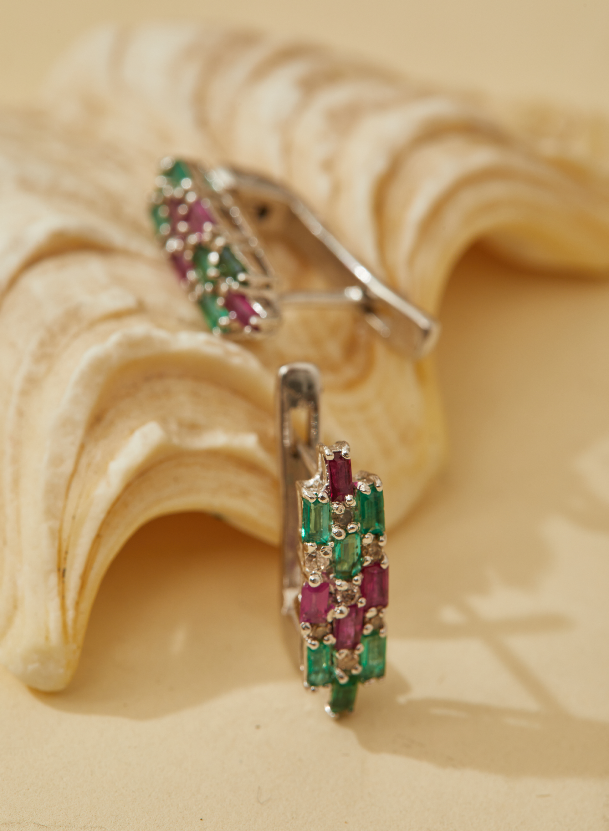 Ruby Emerald Intricate Earrings for Women 1