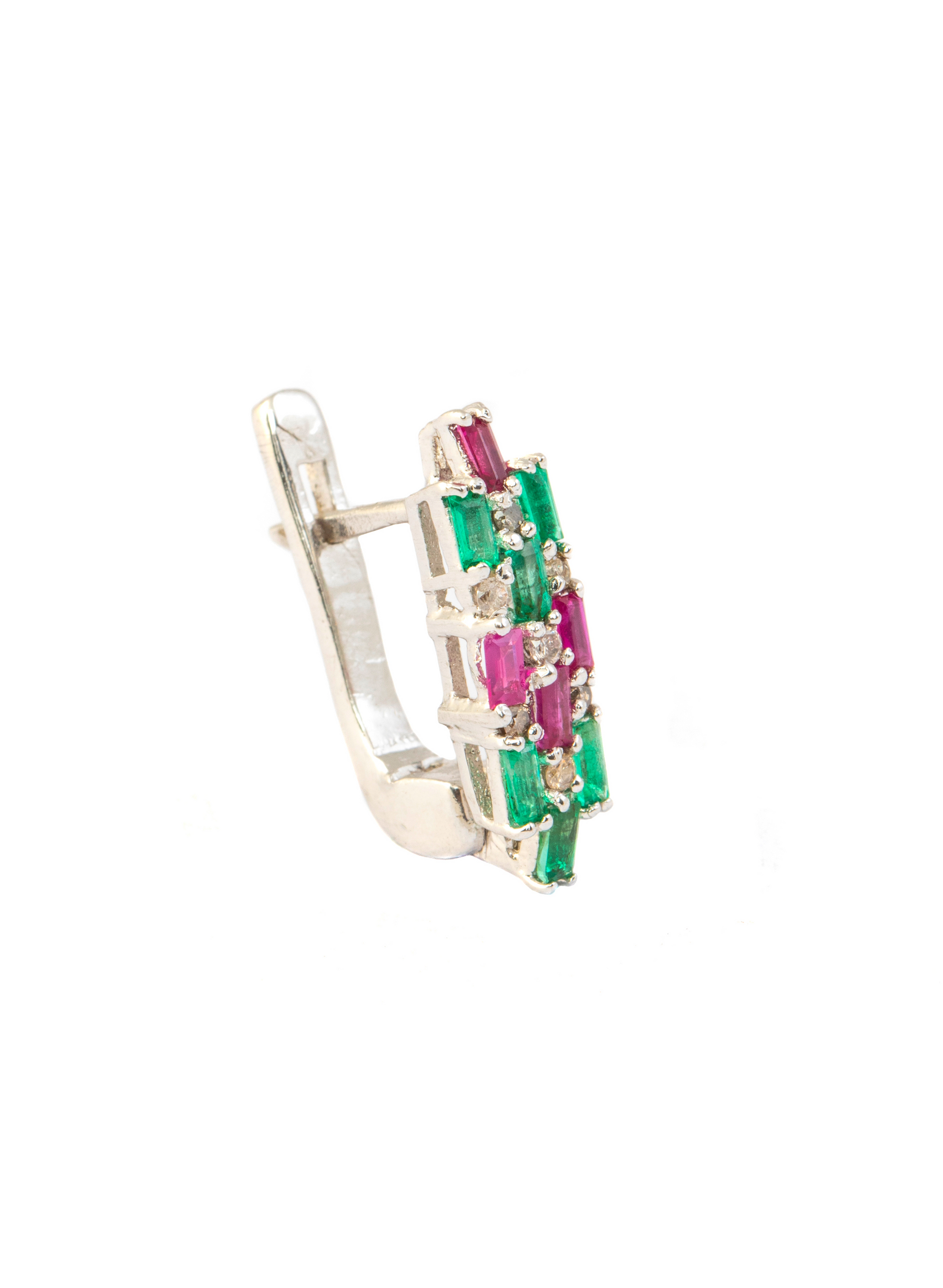 Ruby Emerald Intricate Earrings for Women 6