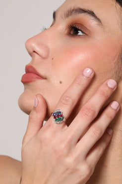 MultiColored Mesh Ring 3