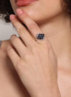 Sapphire Mesh Ring 1
