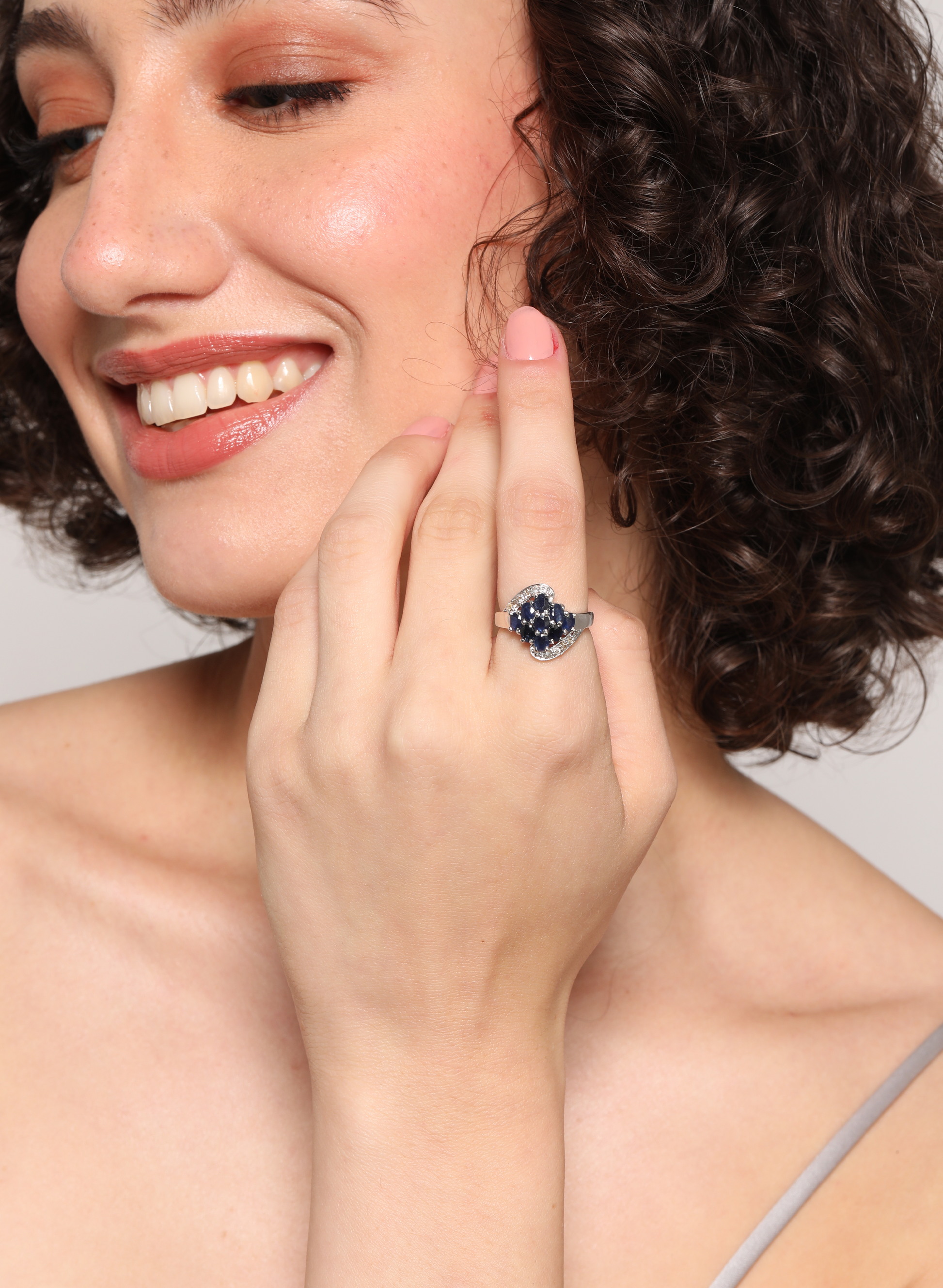 Sapphire Mesh Ring 2