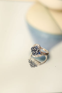 Sapphire Mesh Ring 5