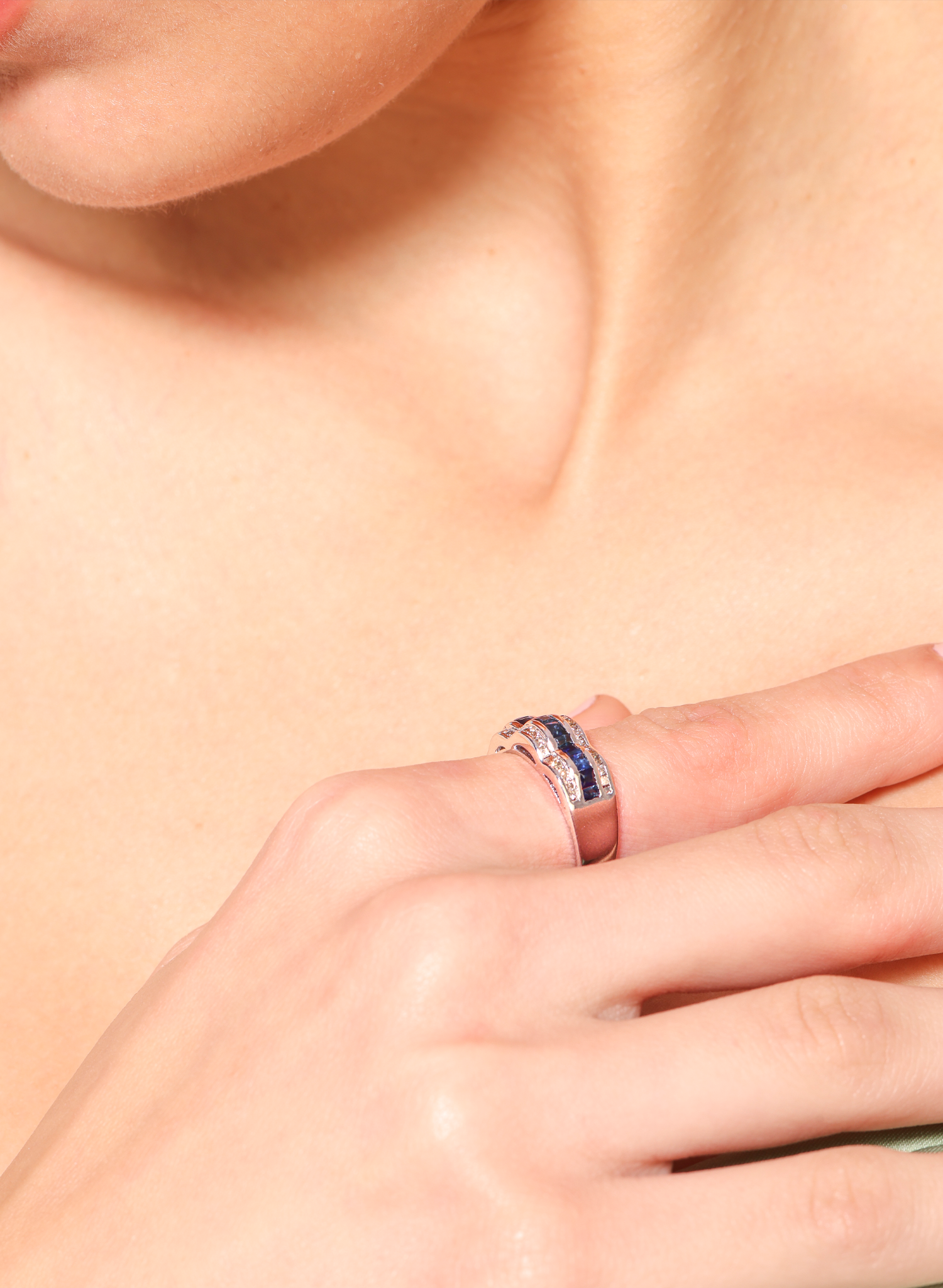 Sapphire Ripple Ring 1