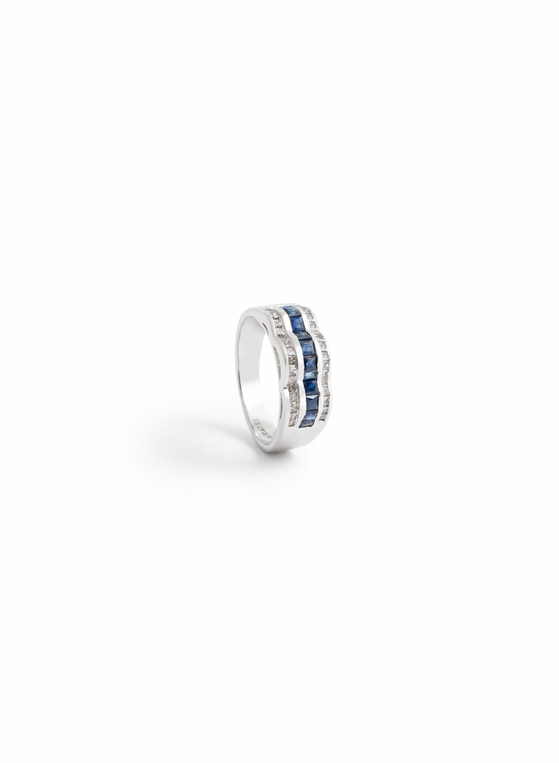 Sapphire Ripple Ring 2