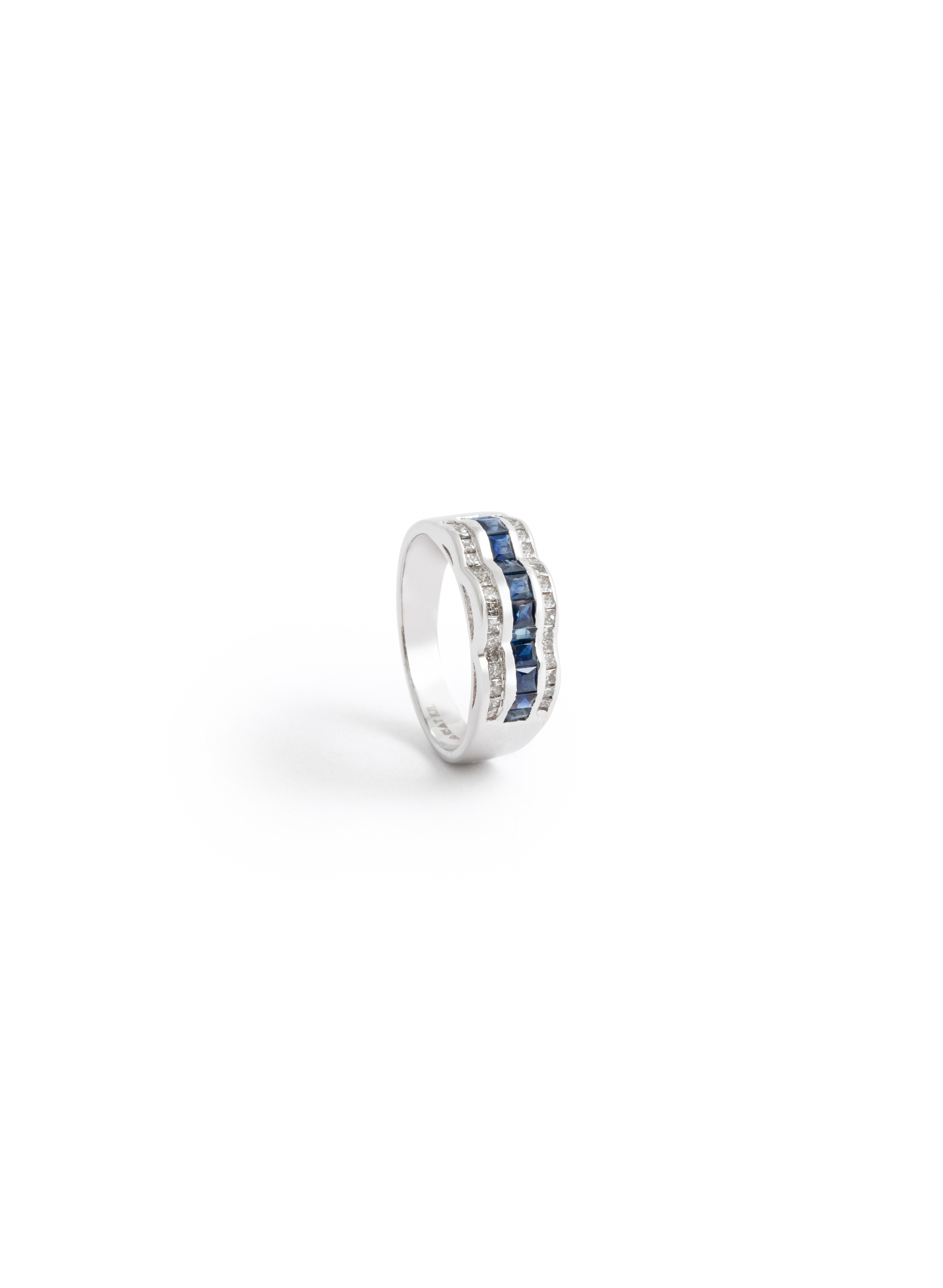 Sapphire Ripple Ring 2