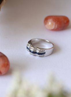 Sapphire Ripple Ring 5