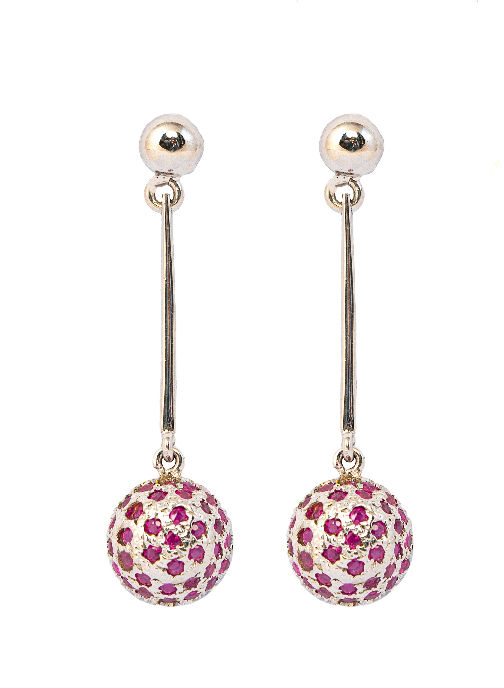 Ruby Silver Earrings for Women 2