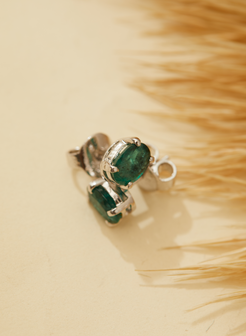 Emerald Studs Earrings 1