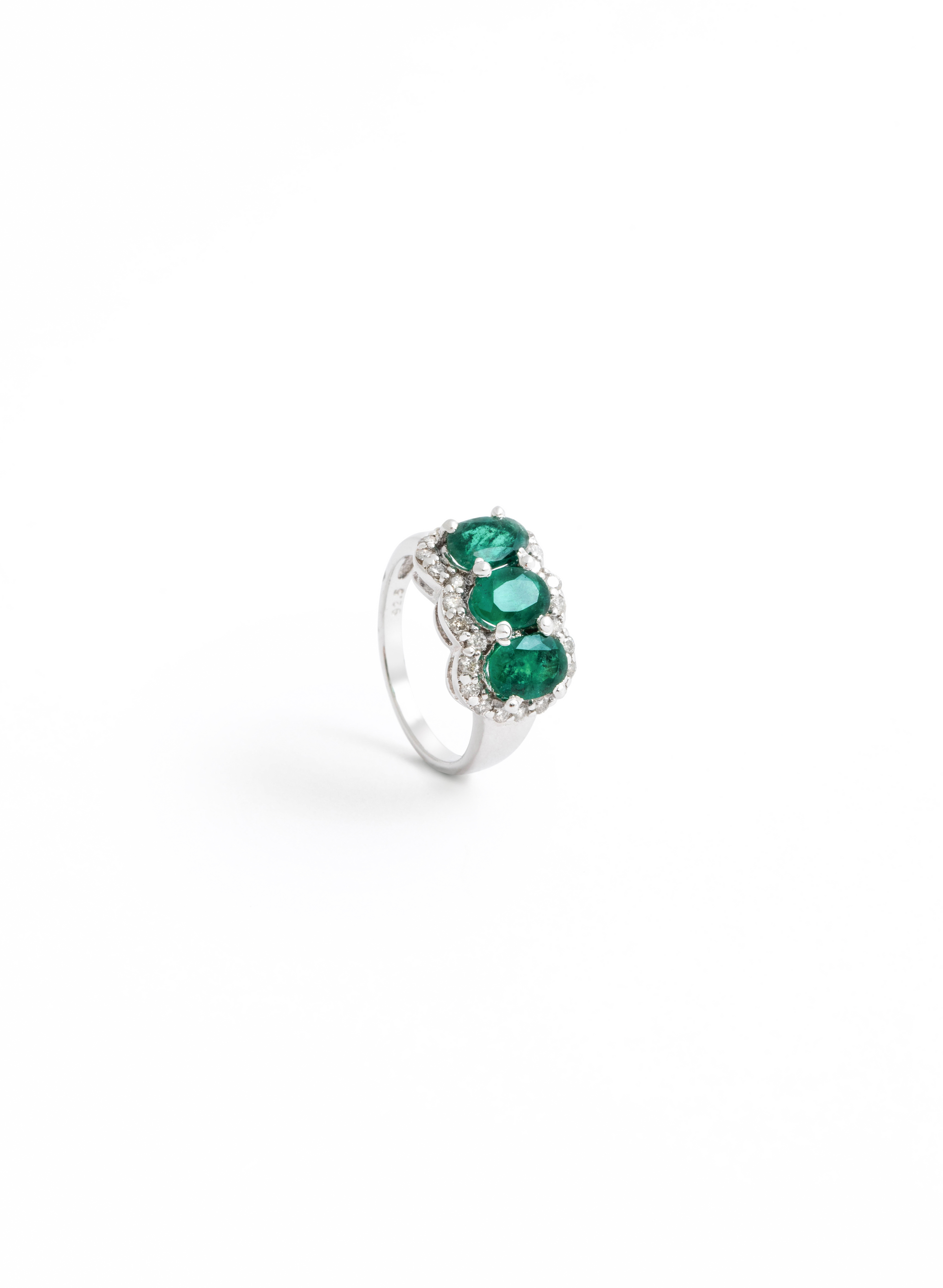 Emerald Trio Ring 2