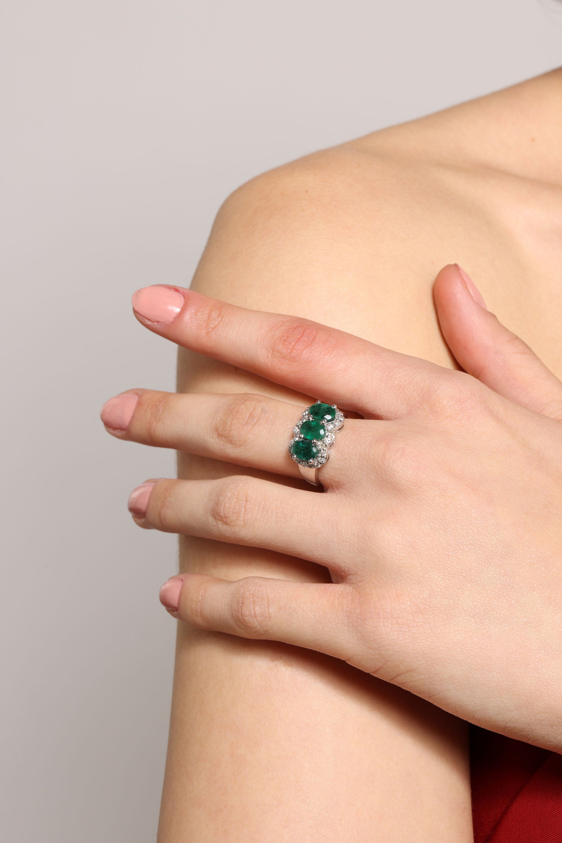 Emerald Trio Ring 3