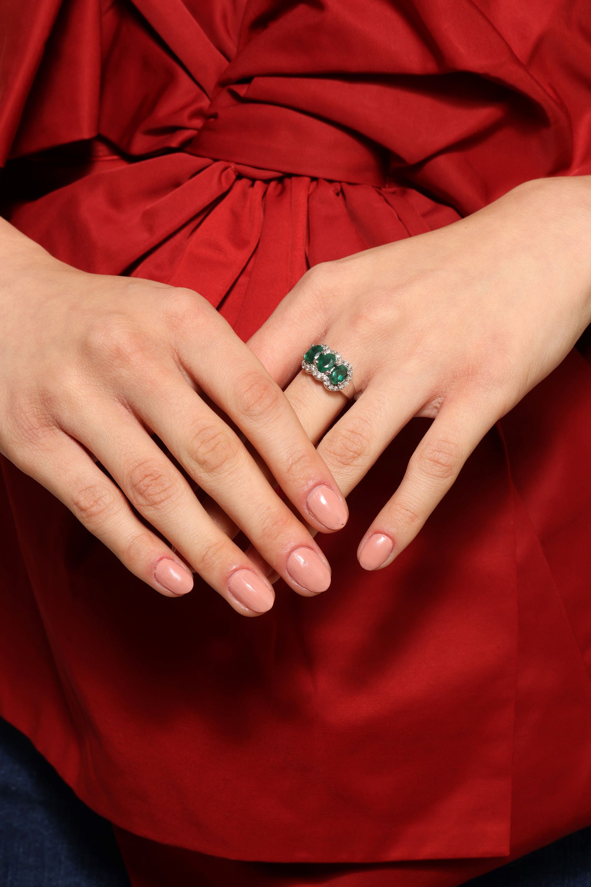 Emerald Trio Ring 4
