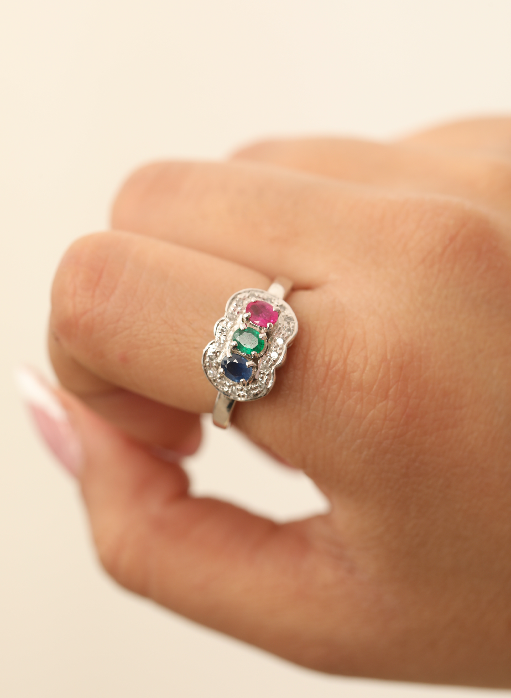 Multicolored Trio Ring 1