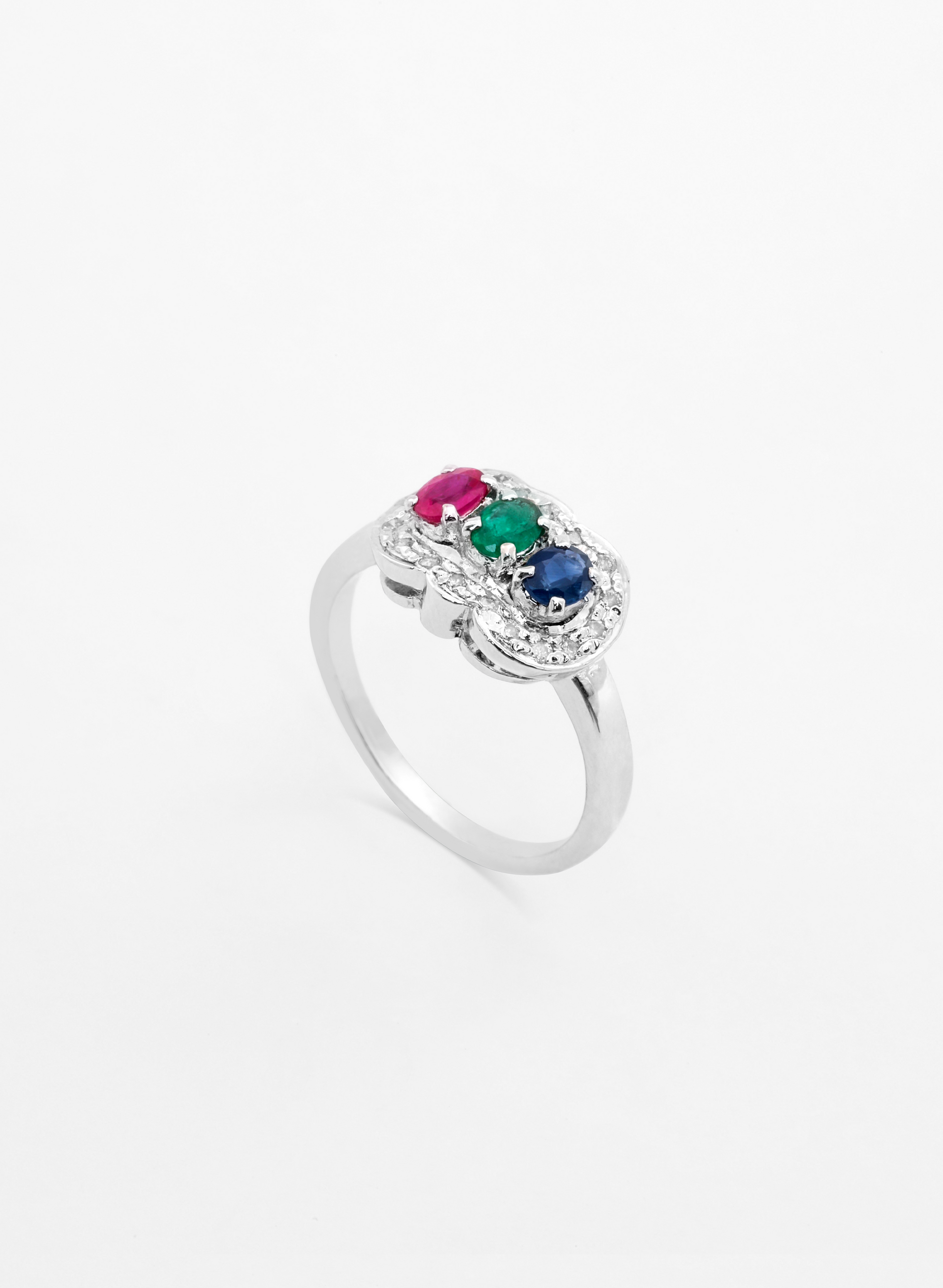 Multicolored Trio Ring 2