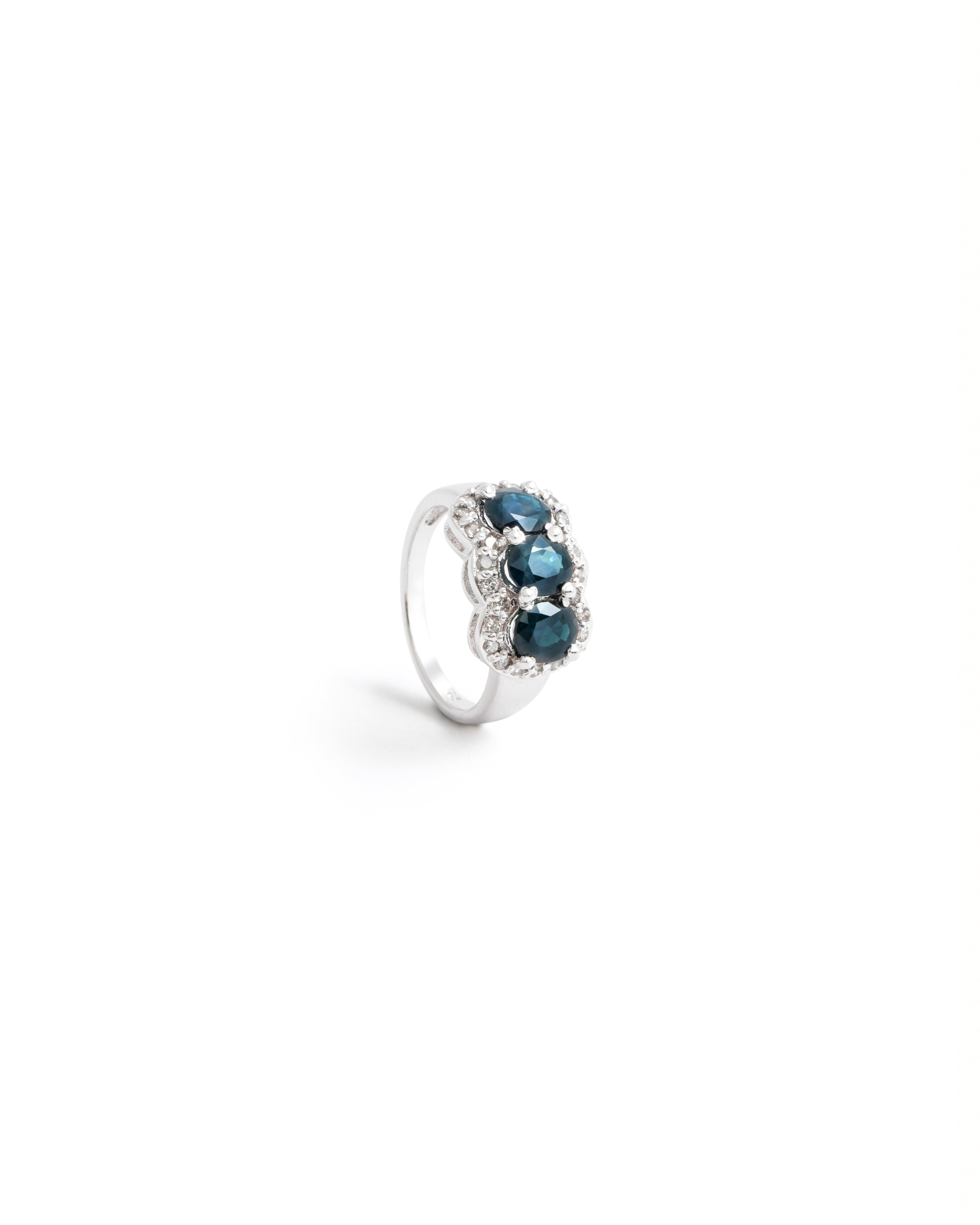 Sapphire Trio Ring 2