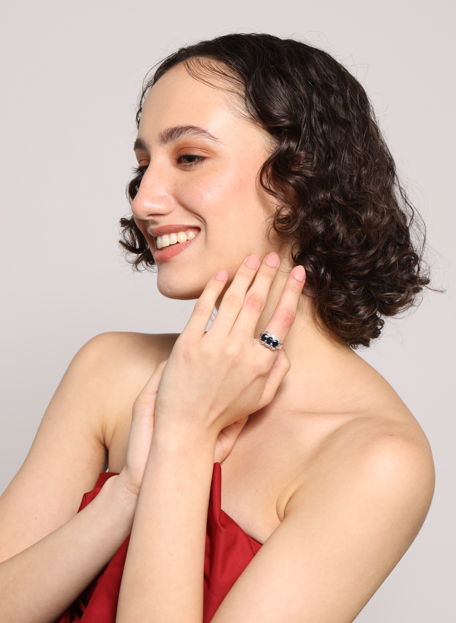 Sapphire Trio Ring 3