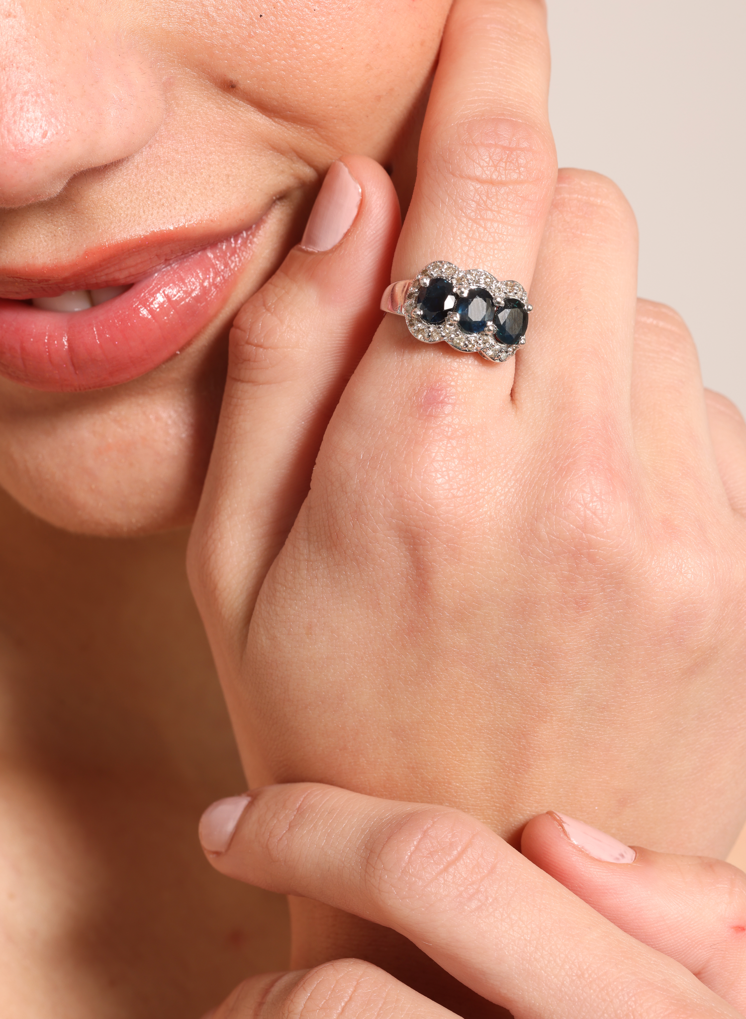 Sapphire Trio Ring 5