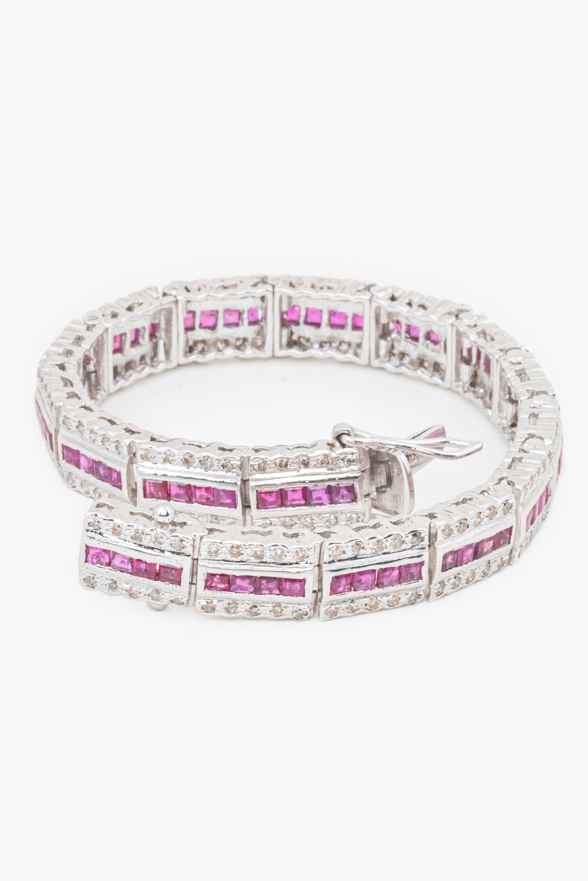 Carina Radiant Bracelet with Natural Ruby and Mined diamonds - D'vin Jewels