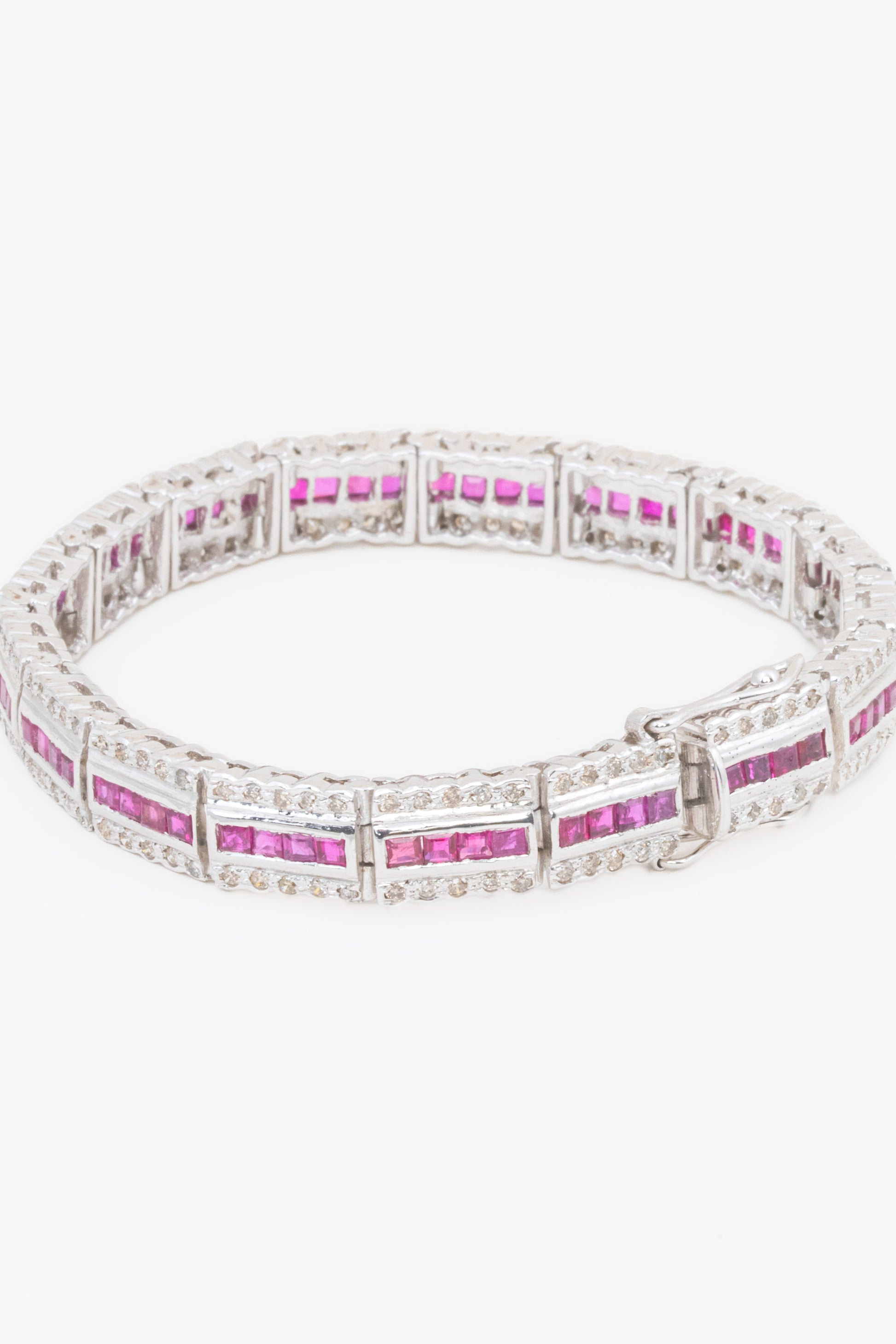 Carina Radiant Bracelet with Natural Ruby and Mined diamonds - D'vin Jewels