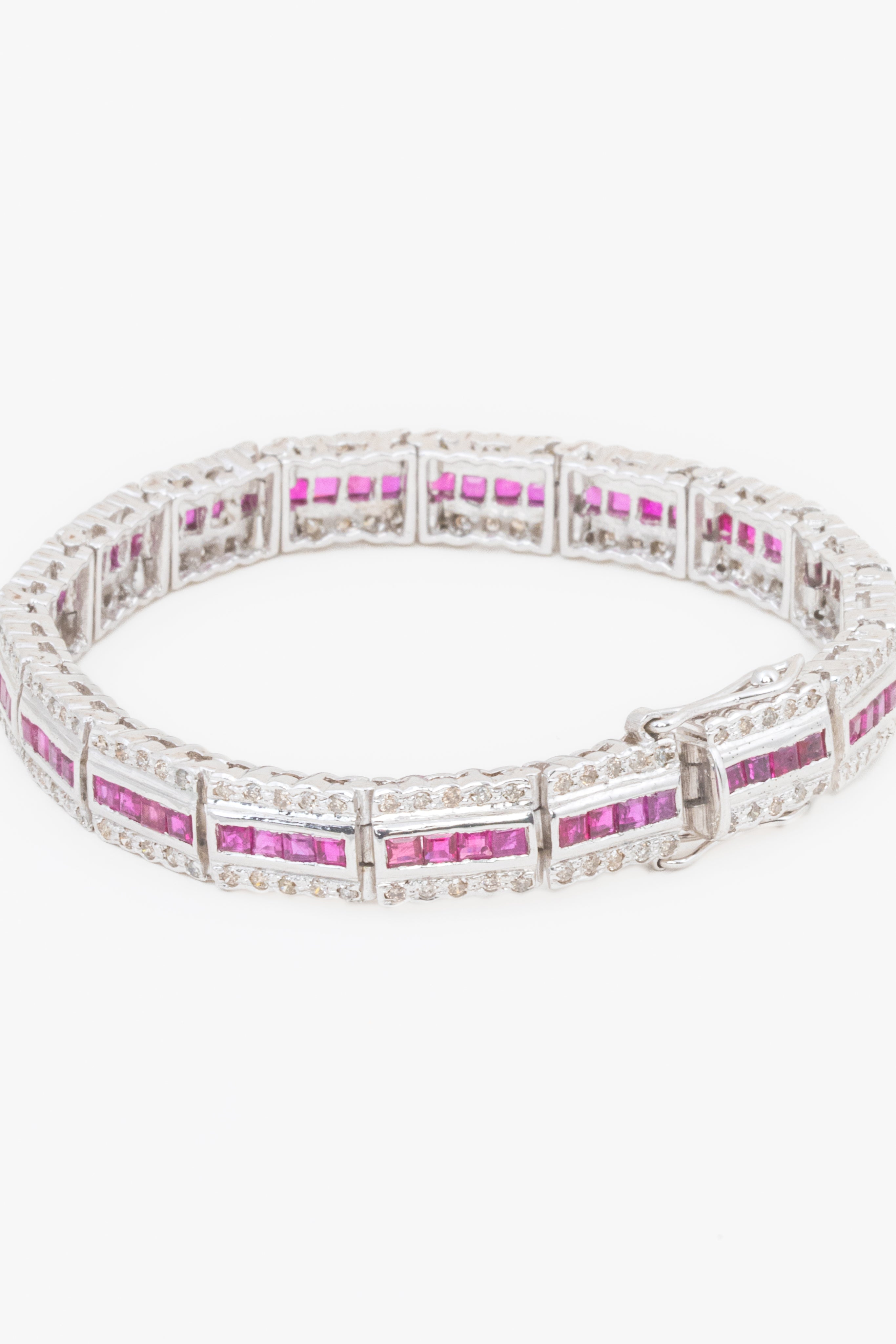 Carina Radiant Bracelet with Natural Ruby and Mined diamonds - D'vin Jewels